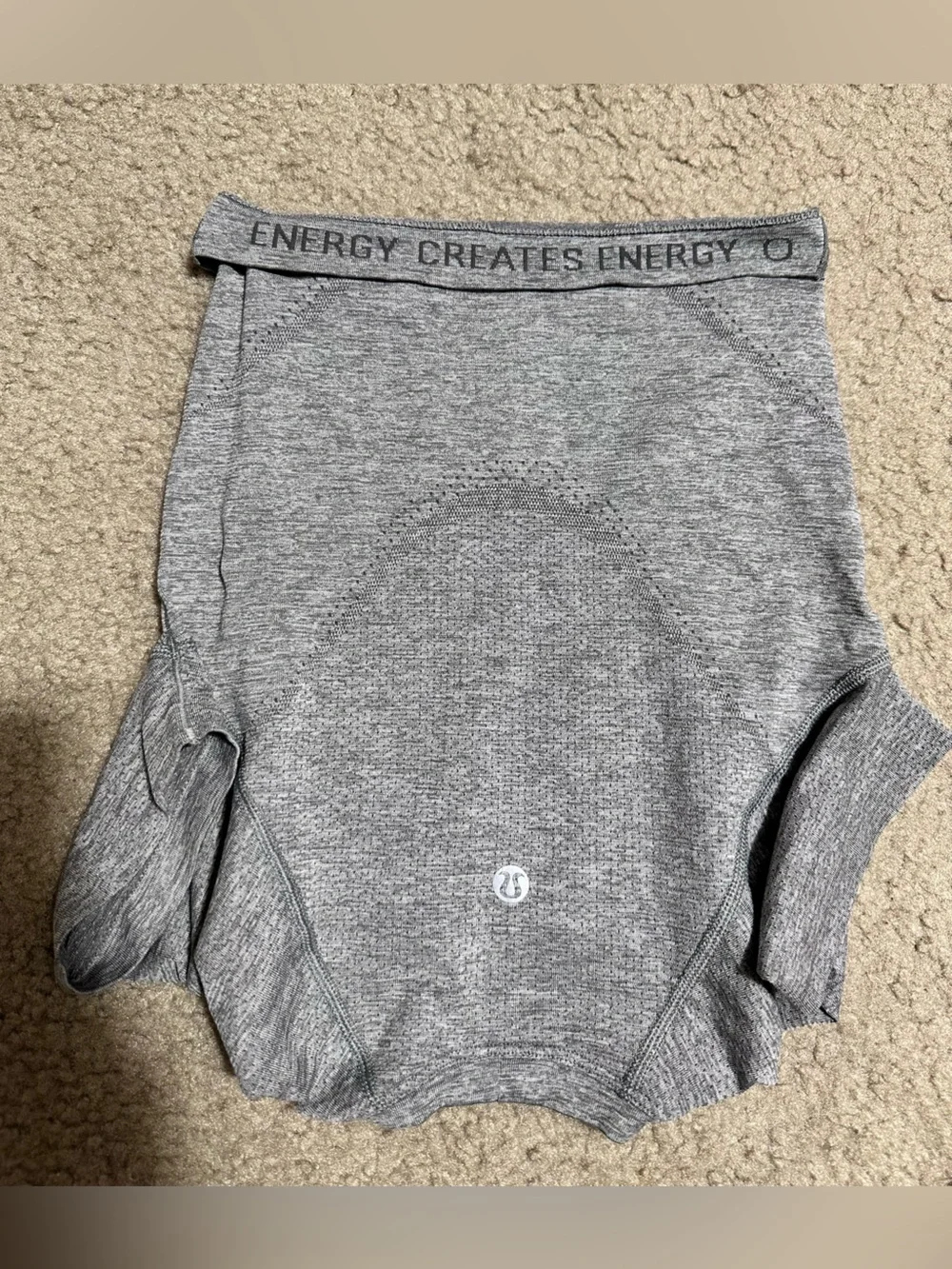 Lululemon Grey Marl Cropped Athletic Top 